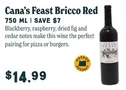 Market of Choice Cana's feast bricco red offer