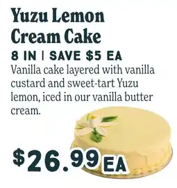 Market of Choice Yuzu lemon cream cake offer