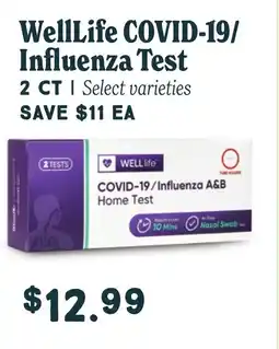 Market of Choice WellLife COVID-19/ Influenza Test offer