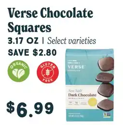 Market of Choice Verse chocolate squares offer