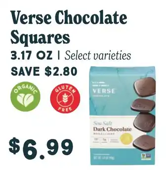 Market of Choice Verse chocolate squares offer