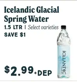 Market of Choice Icelandic glacial spring water offer