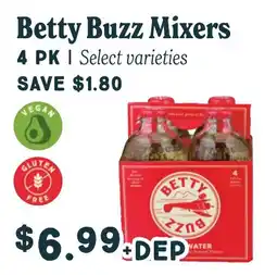 Market of Choice Betty buzz mixers offer