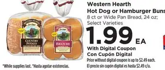 Food 4 Less Western Hearth Hot Dog or Hamburger Buns offer