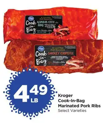 Food 4 Less Kroger Cook-In-Bag Marinated Pork Ribs offer
