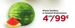 Food 4 Less Whole Seedless or Seeded Watermelons offer