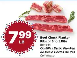 Food 4 Less Beef Chuck Flanken Ribs or Short Ribs offer