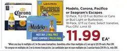 Food 4 Less Modelo, Corona, Pacifico or Seagram's Escapes offer