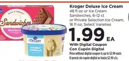 Food 4 Less Kroger Deluxe Ice Cream offer