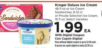 Food 4 Less Kroger Deluxe Ice Cream offer