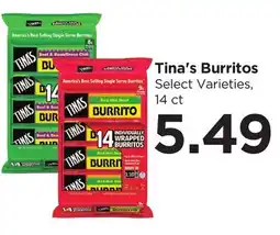 Food 4 Less Tina's Burritos offer