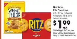 Ralphs Nabisco Ritz Crackers offer