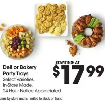 Ralphs Deli or Bakery Party Trays offer
