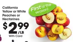 Ralphs California Yellow or White Peaches or Nectarines offer