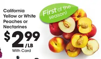Ralphs California Yellow or White Peaches or Nectarines offer