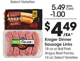 Ralphs Kroger Dinner Sausage Links offer