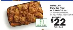 Ralphs Home Chef Party Size Fried or Baked Chicken offer