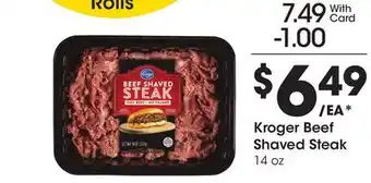 Ralphs Kroger Beef Shaved Steak offer