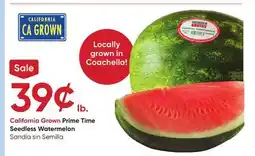 Stater Bros California Grown Prime Time Seedless Watermelon offer