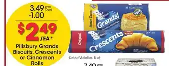 Ralphs Pillsbury Grands Biscuits, Crescents or Cinnamon Rolls offer