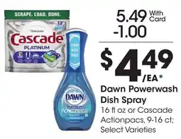Ralphs Dawn Powerwash Dish Spray offer