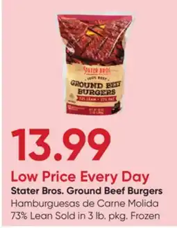 Stater Bros Stater Bros. Ground Beef Burgers offer