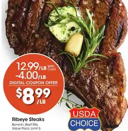 Ralphs Ribeye Steaks offer