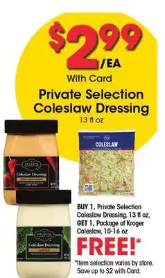 Ralphs Private Selection Coleslaw Dressing offer
