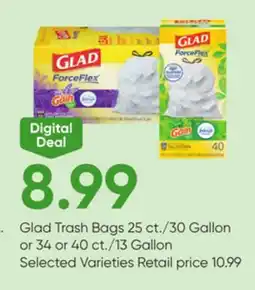 Stater Bros Glad Trash Bags offer