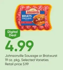 Stater Bros Johnsonville Sausage or Bratwurst offer