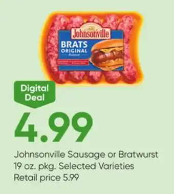 Stater Bros Johnsonville Sausage or Bratwurst offer