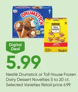 Stater Bros Nestlé Drumstick or Toll House Frozen Dairy Dessert Novelties offer