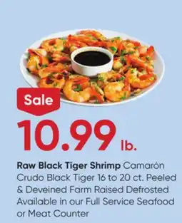 Stater Bros Raw Black Tiger Shrimp offer