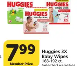 Albertsons Huggies 3X Baby Wipes offer