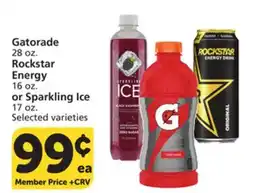 Albertsons Gatorade 28 oz. Rockstar Energy 16 oz. or Sparkling Ice 17 oz offer