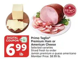 Albertsons Primo Taglio Premium Ham or American Cheese offer