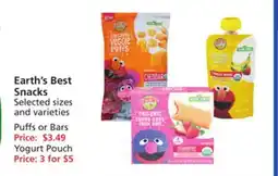 Albertsons Earth's Best Snacks offer