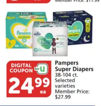 Albertsons Pampers Super Diapers offer