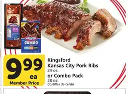 Albertsons Kingsford Kansas City Pork Ribs 24 oz. or Combo Pack 28 oz offer