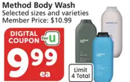 Albertsons Method Body Wash offer