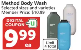 Albertsons Method Body Wash offer