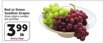 Albertsons Red or Green Seedless Grapes offer
