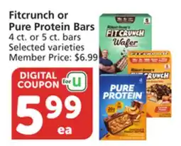 Albertsons Fitcrunch or Pure Protein Bars offer