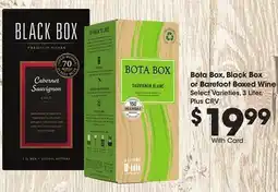 Ralphs Bota Box, Black Box or Barefoot Boxed Wine offer