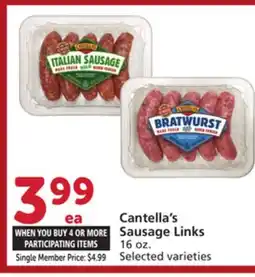 Albertsons Cantella's Sausage Links offer