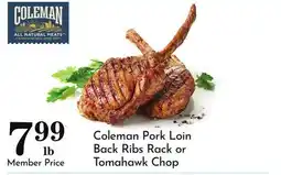 Pavilions Coleman Pork Loin Back Ribs offer