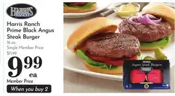 Pavilions Harris Ranch Prime Black Angus Steak Burger offer