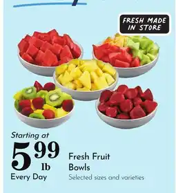 Pavilions Fresh Fruit Bowls offer
