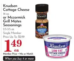 Pavilions Knudsen Cottage Cheese 16 oz. or Mccormick Grill Mates Seasonings 2.5-3.5 oz offer
