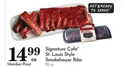 Pavilions Signature Cafe St. Louis Style Smokehouse Ribs offer